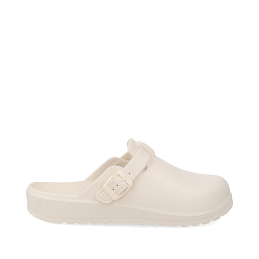 Sandalia Casual Trender color Latte para Mujer con hebilla