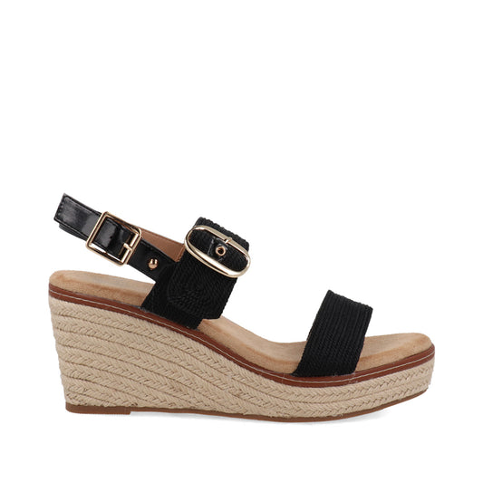 Sandalia Casual con plataforma Trender color Negro para Mujer