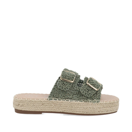 Sandalia Casual Trender color Verde para Mujer