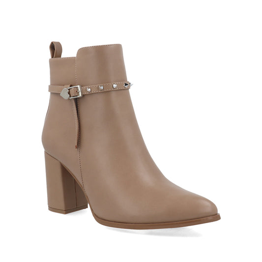 Botin de Vestir Trender color Beige para Mujer