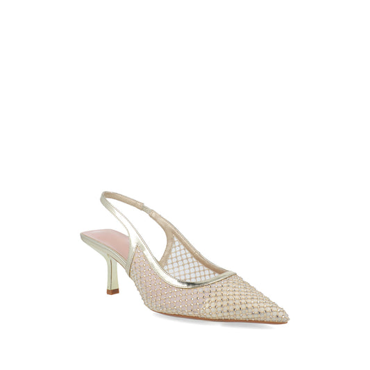 Zapatilla de Vestir Trender color Oro para Mujer