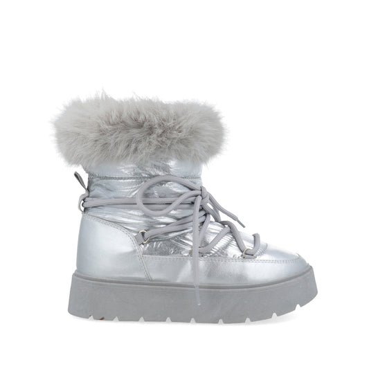 Bota Invernal Trender color Plata para Mujer