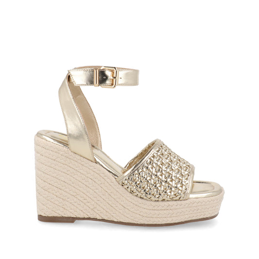 Sandalia Casual Trender color Oro para Mujer