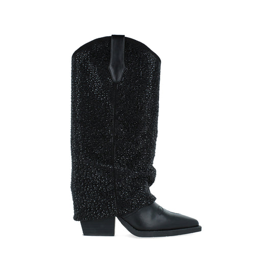 Bota Casual Trender color Negro para Mujer