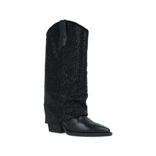Bota Casual Trender color Negro para Mujer