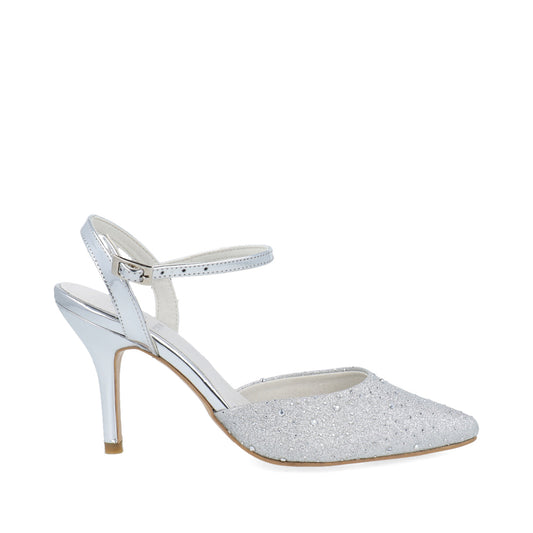 Zapatilla de Fiesta Trender color Plata para Mujer