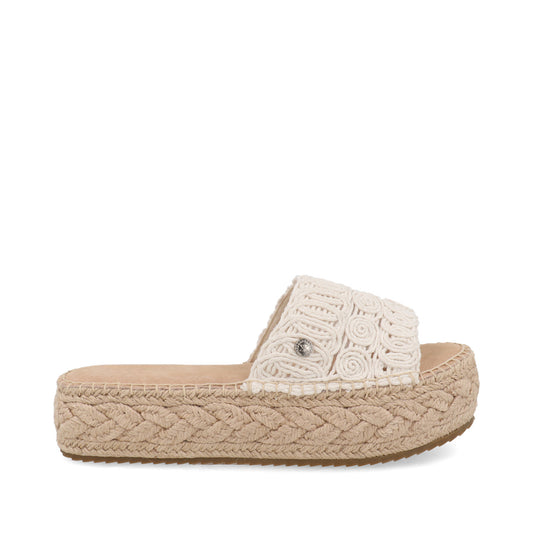 Sandalia Casual Trender color Beige con Yute para Mujer