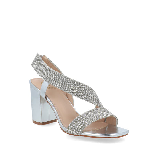 Zapatilla de Fiesta Trender color Plata para Mujer