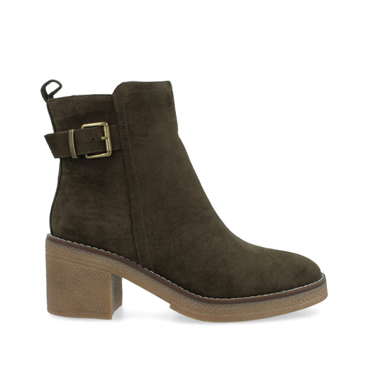 Botin Casual Trender color Olivo para Mujer