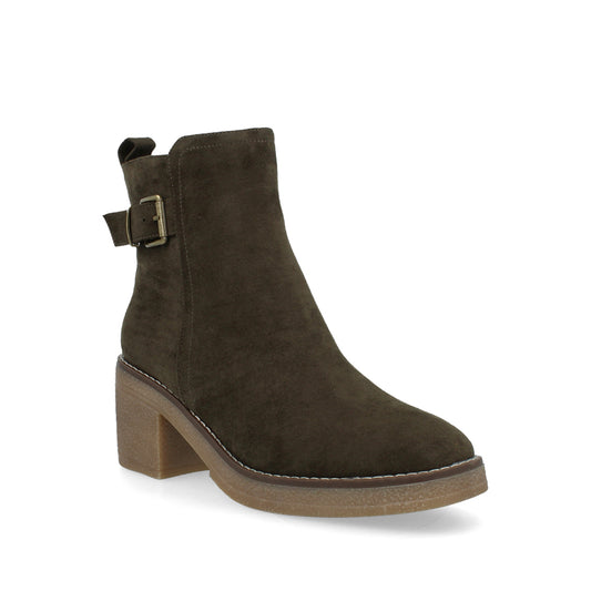 Botin Casual Trender color Olivo para Mujer
