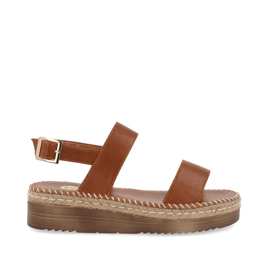 Sandalia Casual Trender color Cognac para Mujer