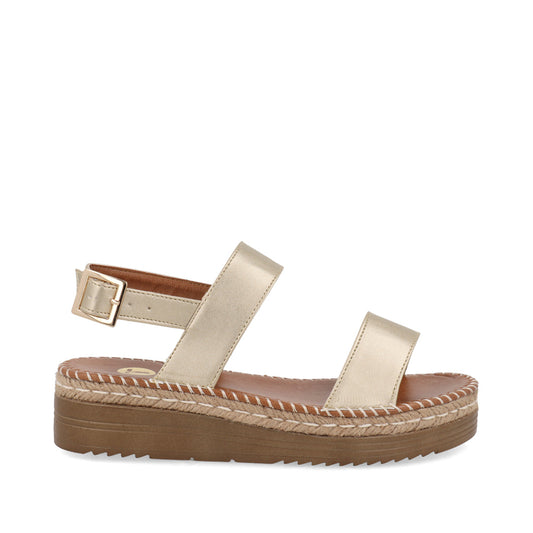 Sandalia Casual Trender color Oro para Mujer