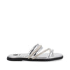 Sandalia Casual Trender color Plata para Mujer con Brillos