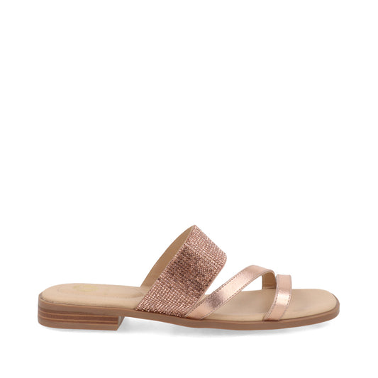 Sandalia Casual Trender color Oro para Mujer