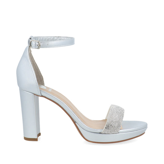 Zapatilla de Fiesta Trender color Plata para Mujer