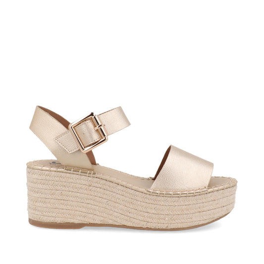 Sandalia Casual Trender color Oro para Mujer