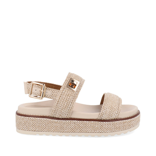 Sandalia Casual Trender color Latte para Mujer