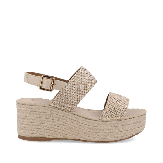 Sandalia Casual con plataforma Trender color Latte para Mujer