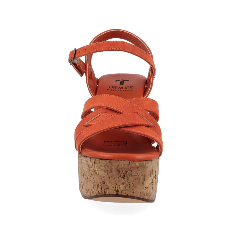 Sandalia de tacón Trender color Naranja para Mujer