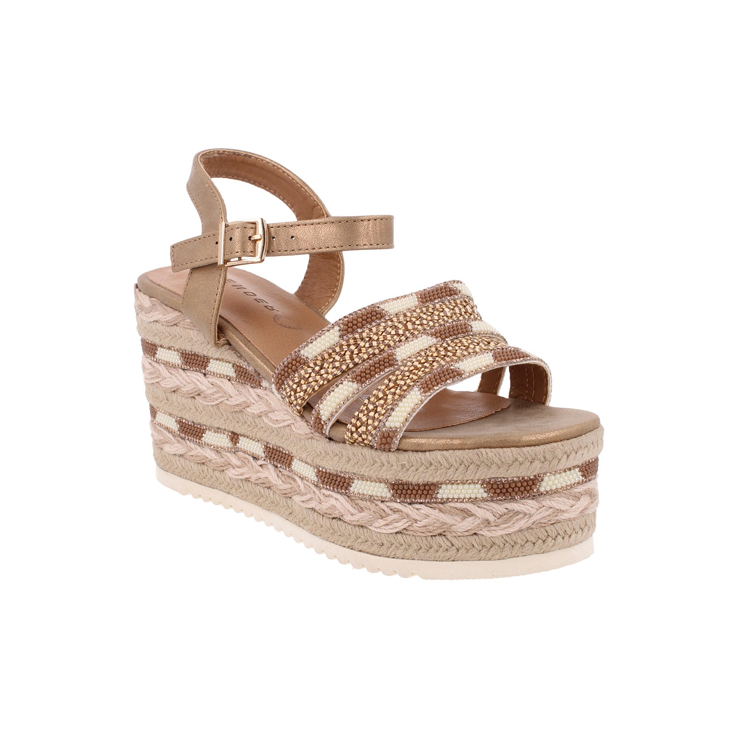 Sandalia Casual Trender color Bronce para Mujer