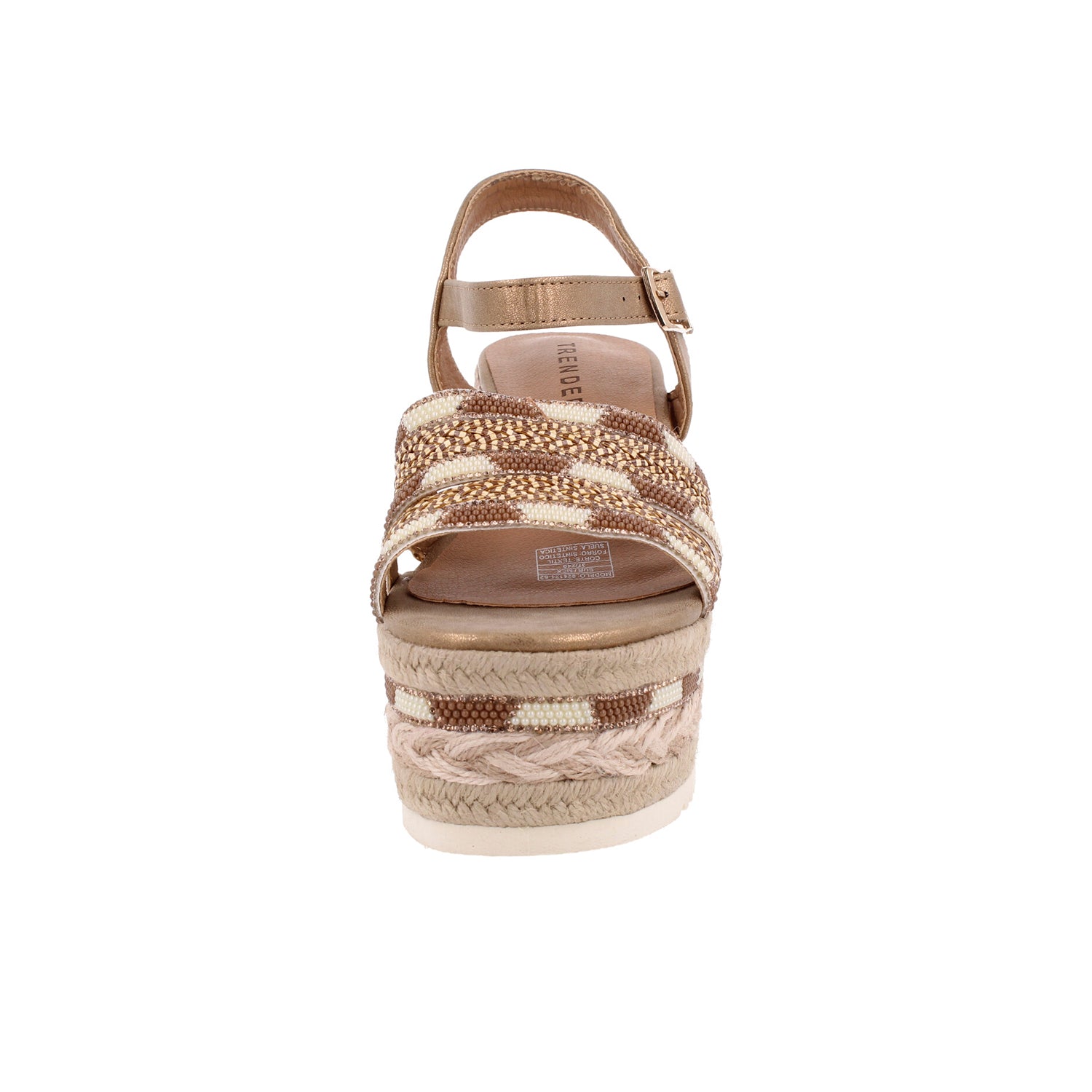 Sandalia Casual Trender color Bronce para Mujer