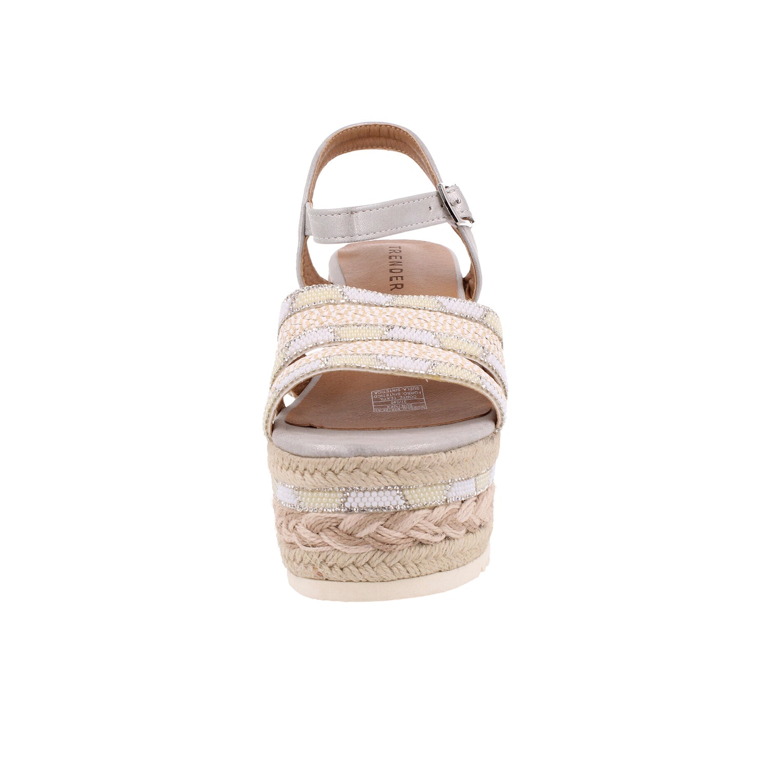 Sandalia Casual Trender color Plata para Mujer