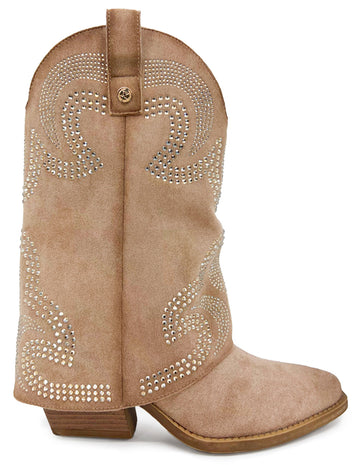 Bota Casual Trender color Beige para Mujer
