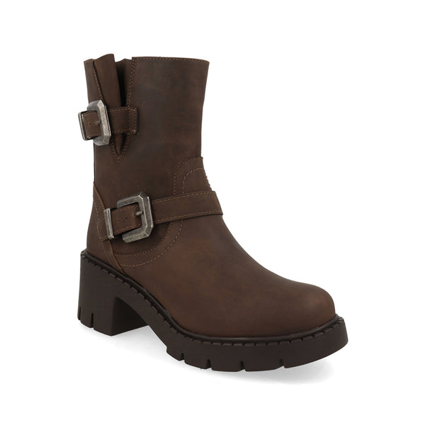 Bota tipo Industrial Trender color Moka para Mujer