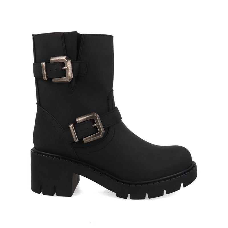 Botin Tipo Industrial Xkenia color Negro para Mujer