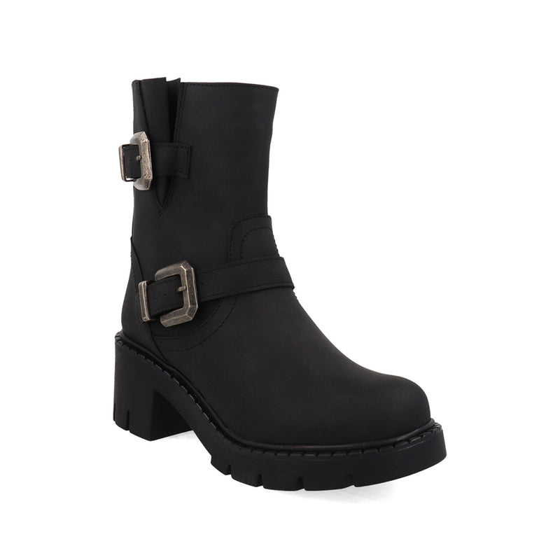 Botin Tipo Industrial Xkenia color Negro para Mujer