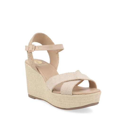 Sandalia Casual con plataforma Trender color Nude para Mujer