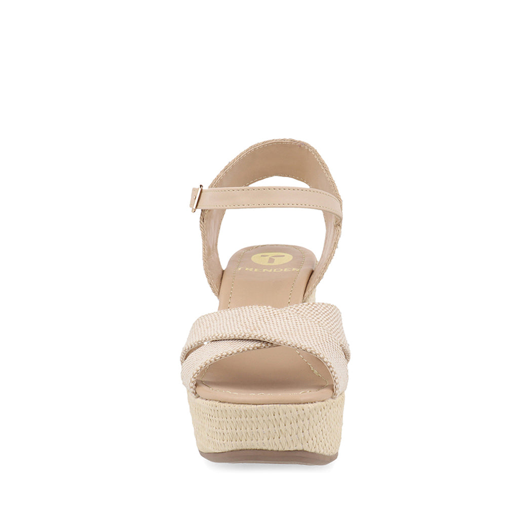 Sandalia Casual con plataforma Trender color Nude para Mujer