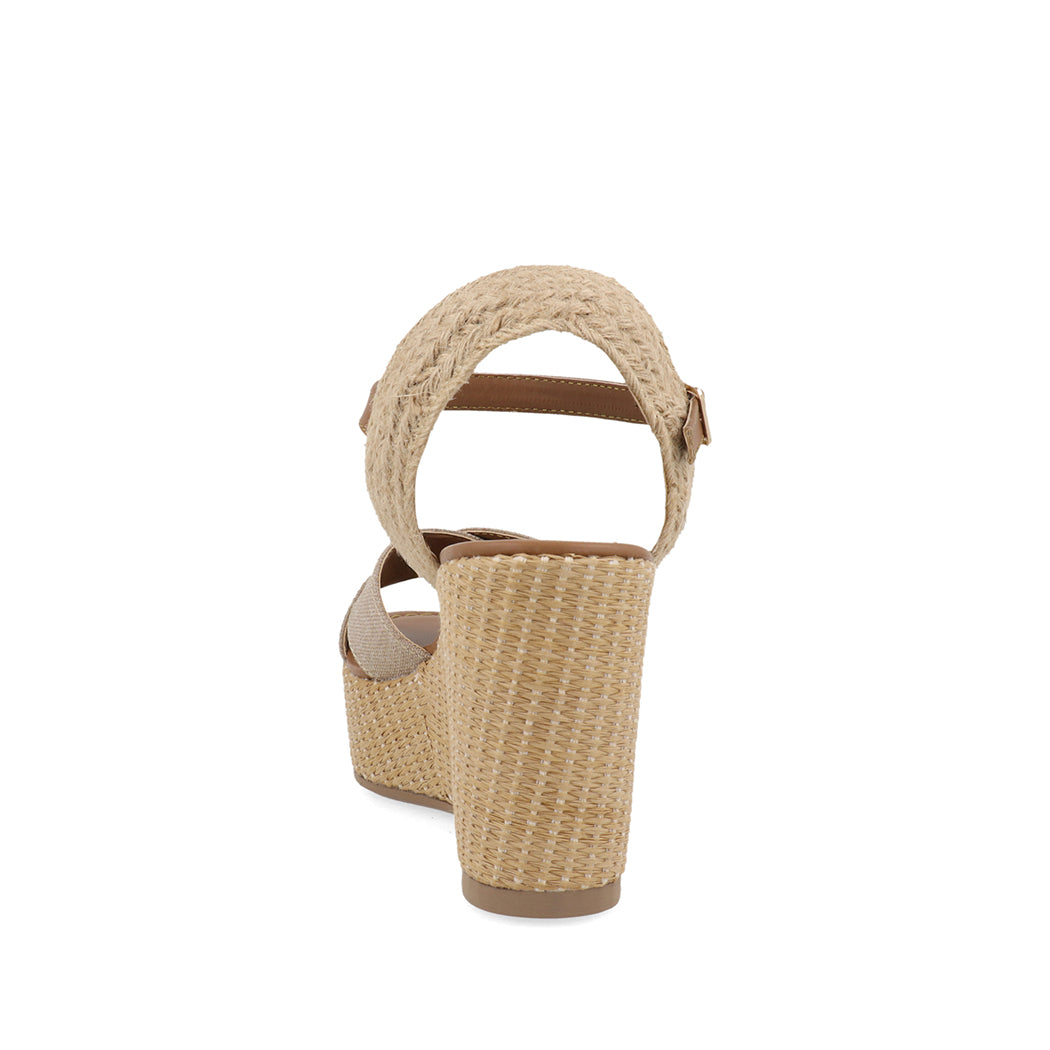 Sandalia Casual con plataforma Trender color Arena para Mujer