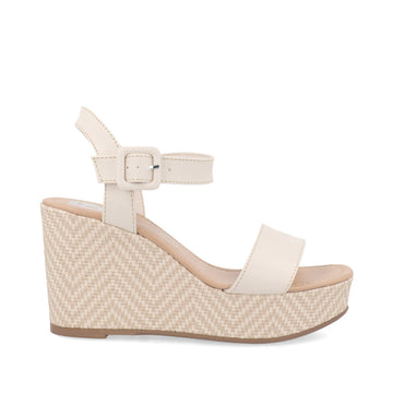 Sandalia Casual con plataforma Trender color Latte para Mujer