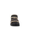 Sandalia Casual Trender color Negro para Mujer con detalle tejido Beige
