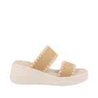 Sandalia Casual Trender color Cafe claro para Mujer con Detalles tejidos