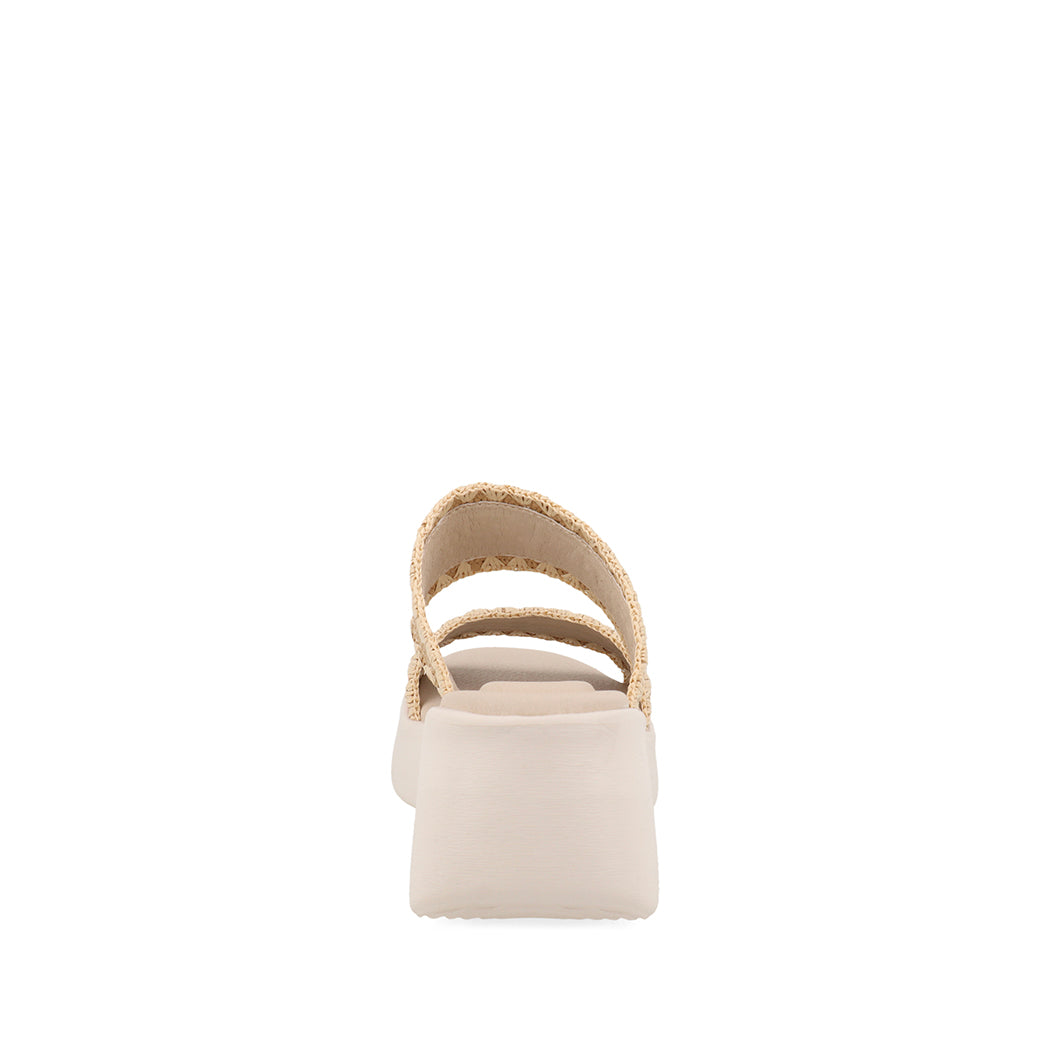 Sandalia Casual Trender color Cafe claro para Mujer con Detalles tejidos