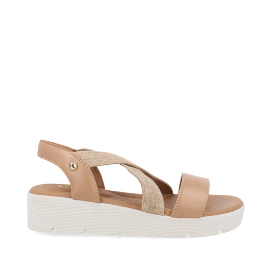 Sandalia Casual Trender color Beige para Mujer
