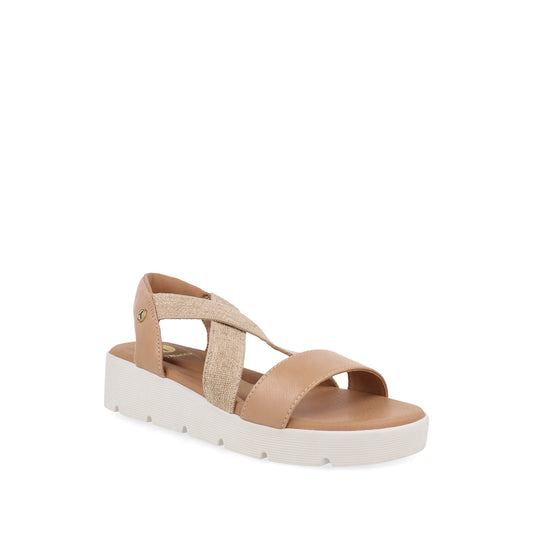 Sandalia Casual Trender color Beige para Mujer
