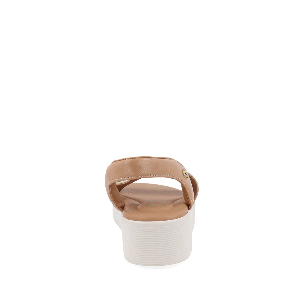 Sandalia Casual Trender color Beige para Mujer