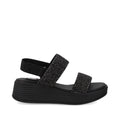 Sandalia Casual Trender color Negro para Mujer con detalles plateados