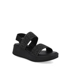 Sandalia Casual Trender color Negro para Mujer con detalles plateados