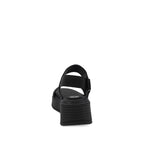 Sandalia Casual Trender color Negro para Mujer con detalles plateados