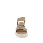 Sandalia Casual Trender color Beige con detalle de Animal Printt para Mujer