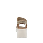 Sandalia Casual Trender color Beige con detalle de Animal Printt para Mujer