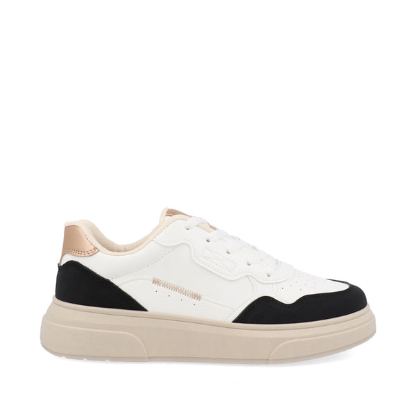 Tenis Urbano Trender color Blanco con detalle Negro para Mujer
