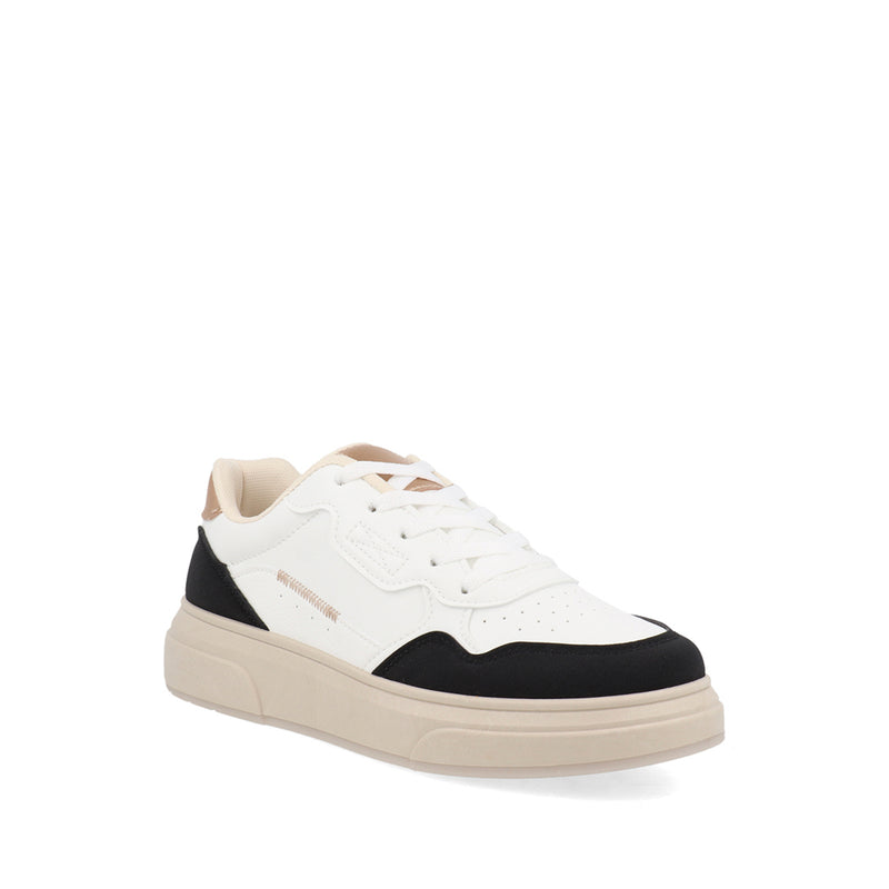 Tenis Urbano Trender color Blanco con detalle Negro para Mujer