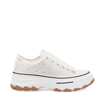Tenis Urbano Trender color Blanco para Mujer con brillos