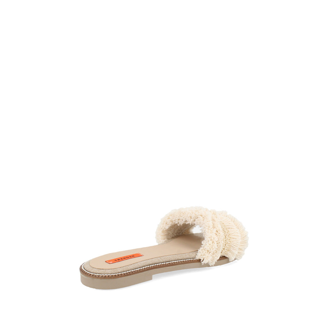 Sandalia Casual Trender color Hueso para Mujer