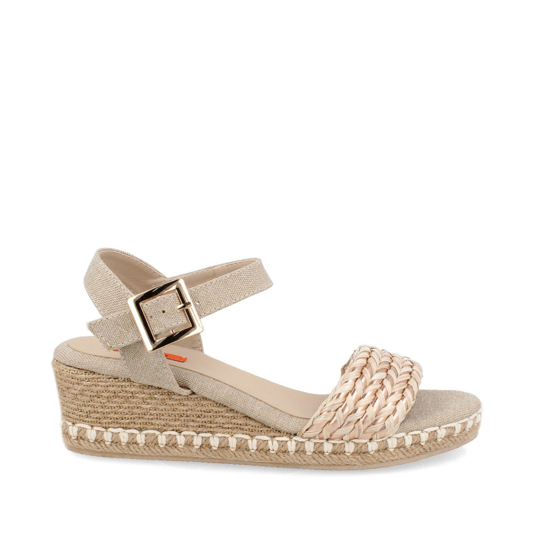 Sandalia Casual Trender color Oro para Mujer